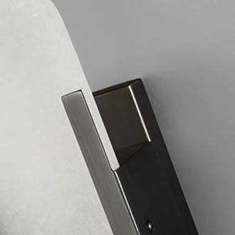 Natural Alabaster Wall Sconces Set of 2 Marble Wall Lamp Bathroom Vanity Light Fixtures Alabaster Sconce Lighting White Stone Wall Mount Lamp for Bedroom Living Room Hallway Stairs Kitchen