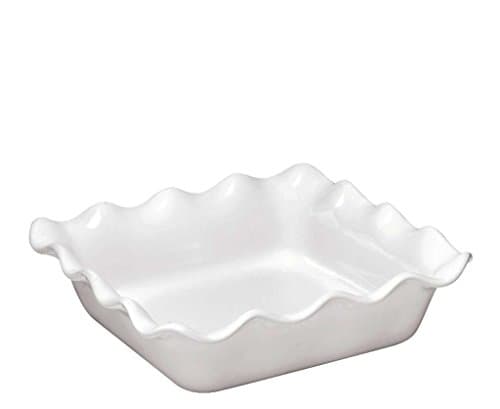 Emile Henry Urban Square Baking Dish - Ruffled - White