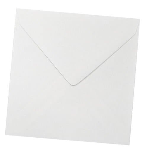 100 5" x 5" Square White Envelopes for Greetings Cards 130mm x 130mm Free Post - 100gsm Premium Thickness