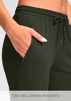 G Gradual Women's Joggers Pants with Zipper Pockets Tapered Running Sweatpants for Women Lounge, Jogging