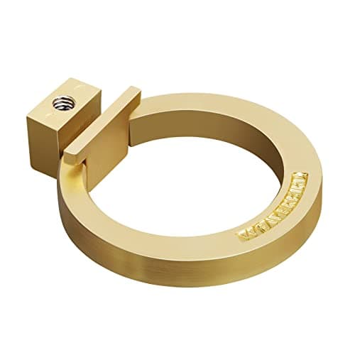 WEAVERBIRD 8Pack Brushed Gold Cabinet Ring Pulls,Zinc Alloy Furniture Drawer Pulls Hardware Cabinet Ring Kitchen Drawer Handles Rings,Single Hole Drawers Handle Jewelry Box Knobs Dressing Table Handle