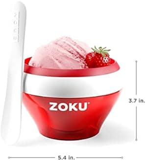 Zoku ZK120-RD Ice Cream Maker, Stainless_Steel, Red