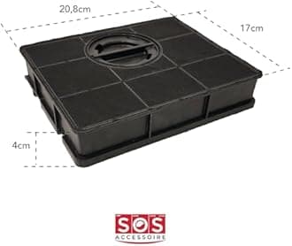 Wpro CHF303 Carbon Hood Filter Type 303 Square Shape with Cap for Whirlpool AKR769 / AKR770 / AKR771 / AKR772