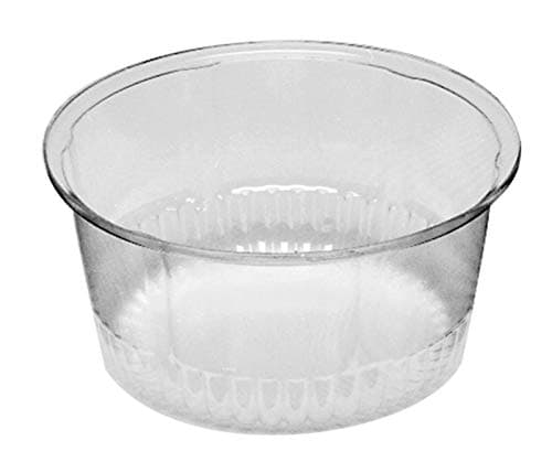 Clear Round 8-ounce Plastic Cups 3 3/4" With Dome Lid | Disposable Parfait Ice Cream Cups, Snack or Fruit Bowls, Dessert Cup, Storage Food Container, Fast Food | Sturdy Durable Plastic | 50-Count
