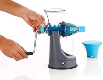 RADHE MART Heavy Duty Hand Juicer For Carrot,Fruits And Vegtables With Steel Handle,Vacuum Locking System,Shake,Smoothies,travel Juicer, Orange juicer, Manual Juicer For Fruits, Machine