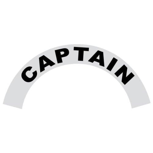 Important Note: This Decal is not for Petzl Helmets. Captain - Reflective Standard Helmet Black Crescent Decal
