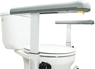 KMINA - Toilet Handrail for Nursing Care, Toilet Nursing Handrail, Toilet Support Handrail, Nursing Support for Toilets, Standing Assistance, Toilet Arm, Assistant Handrail with Suction Cup, Width &