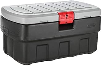 Rubbermaid 1191 Action Packer Rectangular Storage Box, 35-Gallon (Black, White)