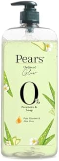 - Pears 98% Pure Glycerin Detoxed Glow Body Wash with Aloe Vera and 0% Parabens & Soap for a Detoxed Glow, 750ml