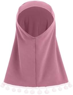 AWIBMK Baby Girls Two-Piece Abaya Dubai Turkey Prayer Maxi Dress + Full Cover Hijab Muslim Long Sleeve Robe Islamic Clothing