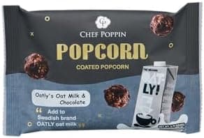 CHEF POPPIN Asian-Style Gourmet Flavored Popcorn, Non-GMO, Oatly's Oat Milk & Chocolate, 20g, 6 Pack, .71 oz each