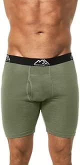 Merino.tech Merino Wool Boxer Briefs Men - Merino Wool Underwear Breathable Dry Fit Comfy Sports Base Layer for Men