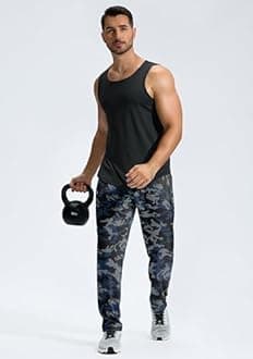 G Gradual Men's Sweatpants with Zipper Pockets Lightweight Mesh Athletic Pants for Men Open Bottom Workout Gym Running