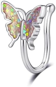 RUVEE Nose & Ear Clip Gold Plated Pin Non Pierced Just Press for Women & Girls