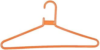 Plastic Clothes Hanger Set of 12 Clothes Hnager for Wardrobe Garments Hanging Orange