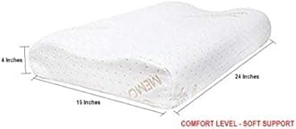 METRON Memory Foam Soft and Traditional Shape Visco Elastic Bed Pillow, Helps in Spondylitis Cervical Neck Pain