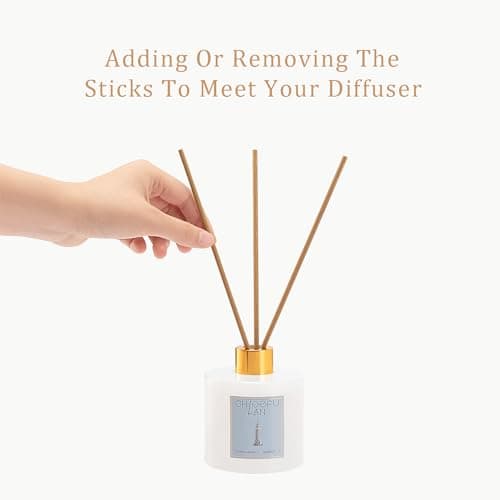 Chloefu Lan Reéd Diffuser,6.7 oz Natural Essential Scented Oil with Diffuser Sticks, Best for Bathroom Decor, Living Room Decor, Home & Office Decor, Aromatherapy Diffuser Oil Gift Set