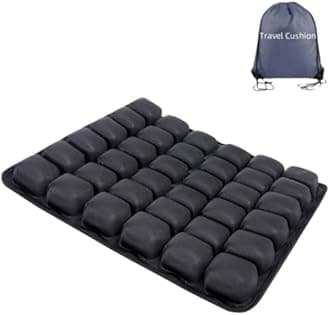 Travel Cushion,Inflatable Travel Cushion Airplane seat Cushions for Long Flights,Portable car seat Cushions, for Office Chair, Wheelchair (36air Bag Black)