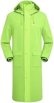 HANMENGXUAN Men's Rain Jacket with Hood Waterproof Lightweight Long Safety Raincoat Rain Gear