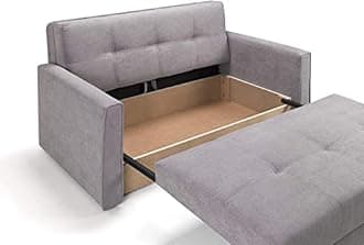 MK Sofa Bed- 3 Seater Sofa Bed for Living Room, Bedroom Furniture- Three Seater Sofa with Modern Fabric- Sofa Bed 3 Seater is Available in Grey Color