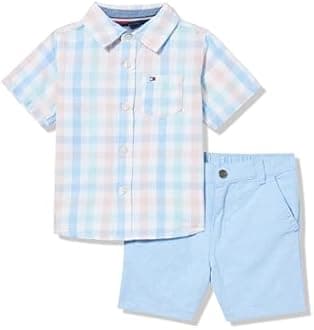 Tommy Hilfiger boys 2pc Shirt Short Set Short Set