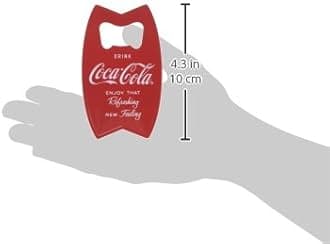 Tablecraft Stainless Steel Coca-Cola Bottle Opener Fridge Magnet, Red