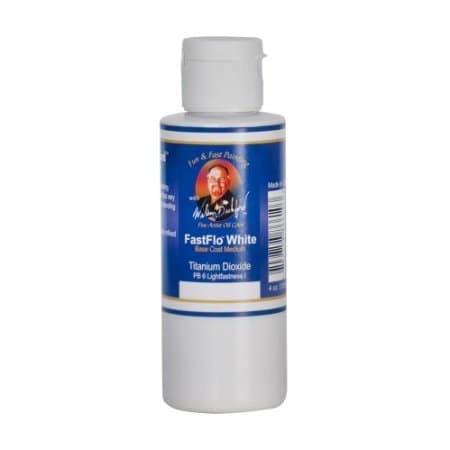 Wilson Bickford FastFlo Quick Dry Base Coat Medium 8 oz. Bottle - White