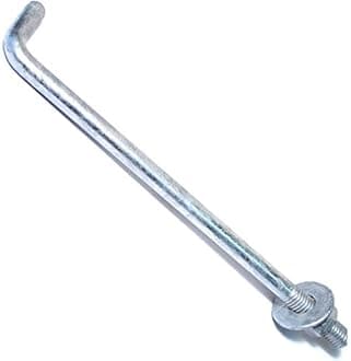 Hard to Find Fastener Hot Dip Galvanized Anchor Bolts, Sturdy Steel Anchors for Concrete, Cement, Asphalt in Construction, 1/2-13 x 10, Pack of 25