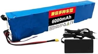 10S3P 36V 6000AhM365 36V Battery Pack, M365 Electric Scooter BMS, Waterproof Lithium Battery Pack with Charger