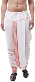 Fabrics Men's Silk Ready to Wear Dhoti for men (Elastic Readymade Dhoti Pant)