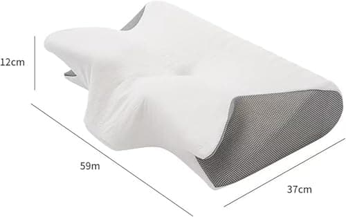 Memory Foam 2 in 1 Ergonomic Pillow,Soft Comfortable Sleep Pillow,Memory Foam Neck Pillow for Improve Sleep Quality (White)
