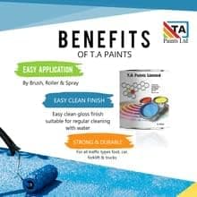 T A Paints Ltd Two Pack Epoxy Resin Garage Floor Paint 3 In 1 Primer Sealer Protect Heavy Duty 2k Industrial Factory Floor Coating for Concrete Stone Brick (5L BS 08 E 51 Yellow)