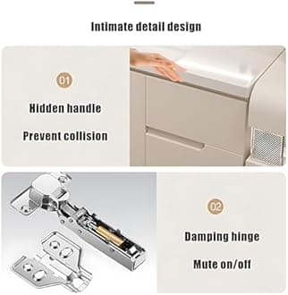 Bathroom Vanity with Sink - Floating Bathroom Vanity Contains LED Smart Defog Mirror Cabinet | Solid Wood Bathroom Vanity | Wall Mounted Installation (48")