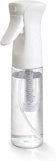 Hula Home Continuous Spray Bottle for Hair (10.1oz/300ml) Mist Empty Ultra Fine Plastic Water Sprayer – For Hairstyling, Cleaning, Salons, Plants, Essential Oil Scents & More - White