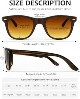 XL Oversize Bifocal Reading Sunglasses for Men/Women – Gradient Tinted Sun Readers for Big Head