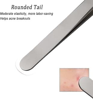 BLAAROOM Professional Blackhead Remover Pimple Popper Tool,Comedones Extractor Acne Removal Tweezers for Blemishs，Whitehead Popping,Zit Removing for Nose Face,Stainless Steel Makeup Tool