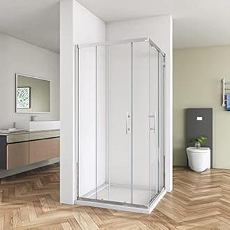Biubiubath 900x900mm Sliding Doors Corner Entry Shower Enclosure 5mm Extra Toughened Safety Glass Screen Cubicles