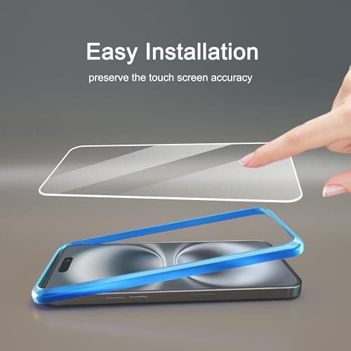 Ailun 3 Pack Screen Protector for iPhone 16 Plus [6.7 inch] + 3 Pack Camera Lens Protector with Installation Frame,Case Friendly Tempered Glass Film,[9H Hardness] - HD[6 Pack]