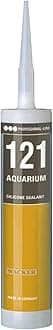 Wacker 121 Professional Aquarium, Fish Tank Silicone Sealant | Small to Large Tanks | Bonding, Gap Filling & Repair | Safe for Fish (310ml - Clear)