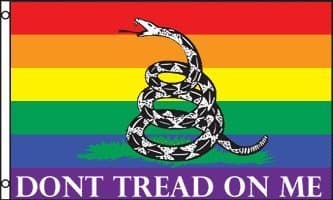 Don't Tread on Me (Rainbow) Flag 3x5ft
