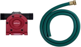 Milescraft 1314 DrillPump750 - Self Priming Water Pump Attachment for Drills & LDR Industries 504 1300 Garden Dehumidifier Drain Hose, 5ft, Green Rubber Finish, 5', 5 Feet