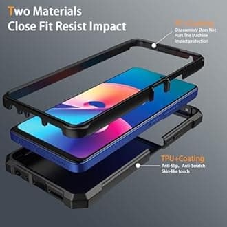 Mocotto for TCL 50 XE 5G Phone Case TCL 50 XE Nxtpaper 5G Casewith Tempered Glass Screen Protector,Slim Soft Silicone Full-Body Protective Case for 50 XE (Black)