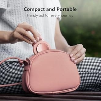 MiiKARE Travel Essentials Magnetic Airplane Phone Holder, Universal Handsfree Phone Mount for Flying with 360 Degree Rotation, Travel Must Haves Phone Stand for Desk, Tray Table, Pink