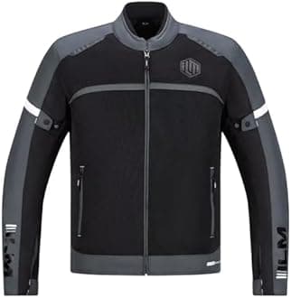 ILM Motorcycle Riding Jacket with Mesh CE Armor and Detachable Thermal Liner Dual Sport All Season for Men Model JAM1