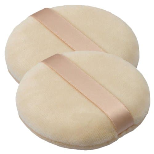 Crazy K&A 2 Pcs Large Round Body Face Facial Makeup Cosmetic Loose Powder Puff Soft Sponge - 8cm
