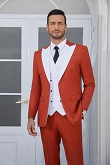 Mens 3 Piece Suits for Men Slim Fit Wedding Tuxedo Suit Fashion Formal
