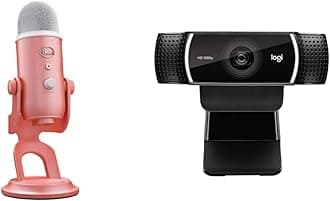 Blue Yeti Podcast Equipment Bundle - for PC, Mac, Gaming, Recording, Streaming, Podcasting, Studio, and Computer Condenser, Blue VO!CE Effects, 4 Pickup Patterns, Premium LED Light - Pink Dawn