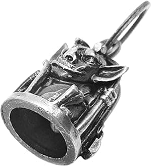 Dream Apparel Motorcycle Bell Guardian Angel Drive Away Gremlin, Biker Bell for Men Women Rider Riding, Good Luck Gift, Caged Monster, One Size