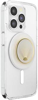 PopSockets Phone Grip for MagSafe with Kickstand, Magnetic Stand, Swappable Top, Secure Hold for iPhone MagSafe Cases, Phone & Tablet Grip - Enamel Radiant White