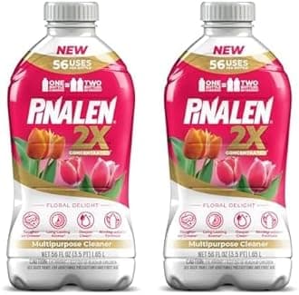 PINALEN 2X Max Aromas Concentrated Multipurpose Cleaner - Floral Delight Scent - 56 fl oz - All Purpose Cleaner for Kitchen, Bathroom, Floors & Outdoors (Pack of 2)